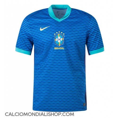 Maglie da calcio Brasile Seconda Maglia Copa America 2024 Manica Corta